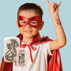 LaDot Ceramic Stamps Dragon Size M for Children and Adults Temporary Skin Friendly Tattoo Stamps without Needles for Body and Arm Many Different Designs Available