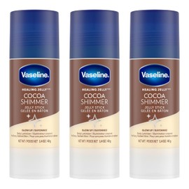 Vaseline Vaseline Healing Jelly Body Balm Jelly Stick body moisturizer for glowing skin Cocoa Shimmer Petroleum Jelly with cocoa butter 40 g Pack of 3