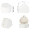 LETURE Velvet Jewelry Ring Gift Box, Heart-Shaped Wedding Ring Earring