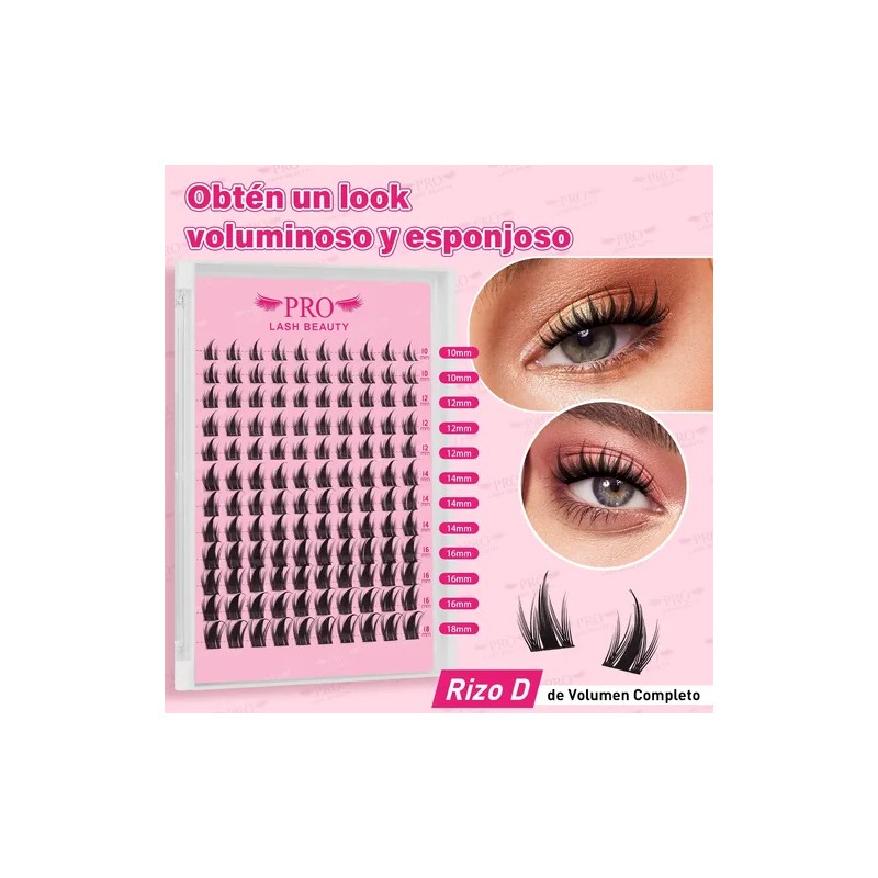 Extensiones De Pestañas Kit Efecto Manga Anime Mixto Lash