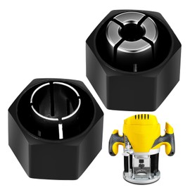 Threlaco 2 Pcs Router Collet Kit Replacement 1/4" and 1/2" Compatible with Dewalt Dw621 Dw616 Dw618 Dw622 Dw626 and 1613, 1617, 1618 Series Routers