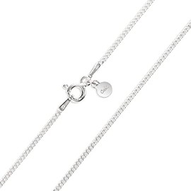 Gold Gala Women's Necklace 925 Silver Curb Chain Made in Italy, Sterling Silver, No Gemstone