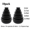 Wopanxye Aluminum Jars 10 Pack 60ml 15ml Black Empty Container