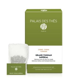 Palais des Thés - Organic Grand Yunnan Imperial - Chinese Black Tea - 20 Count Cotton Tea Bags Box