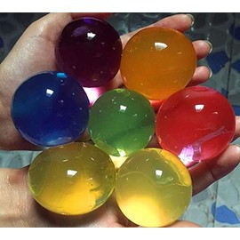 J&J Pack of 40-50 Large Mixed Color Gel Beads for Vases Decorations Christmas Garden Kitchen Living Room Weight Per Bead 30g