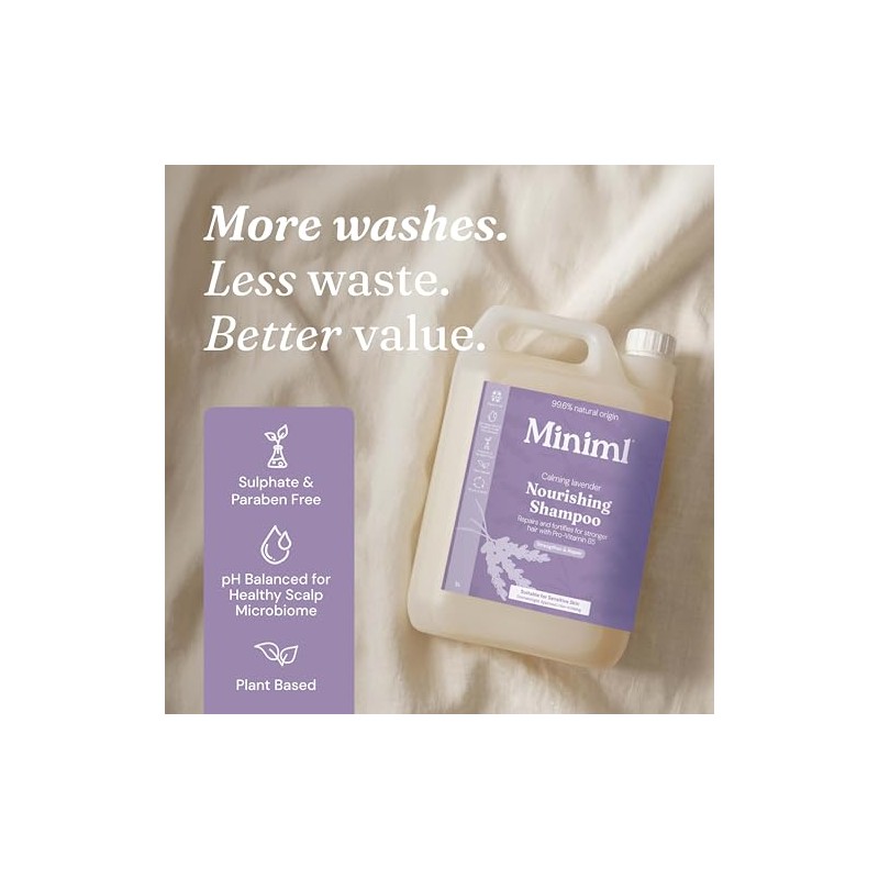 Miniml Natural Eco Hair Shampoo 5L Refill – Lavender &