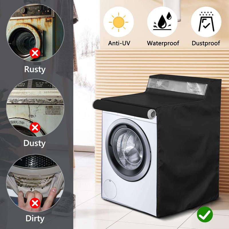 AKEfit 2 Pack Washing Machine Cover, Waterproof Dustproof Washer Dryer
