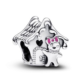 Amuefer Christmas House & Gingerbread Man Charms for Bracelets 925 Sterling Silver with Cubic Zirconia Pendant for Necklaces Christmas Jewelry Gifts for Women