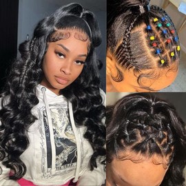 FASHION PLUS 15A Full Lace Wigs Human Hair Loose Wave Real Full Lace Human Hair Wigs HD Transparent Full Handmade Invisible Whole Lace Wig Pre Plucked 180% Density Loose Deep Wave Human Hair Wigs