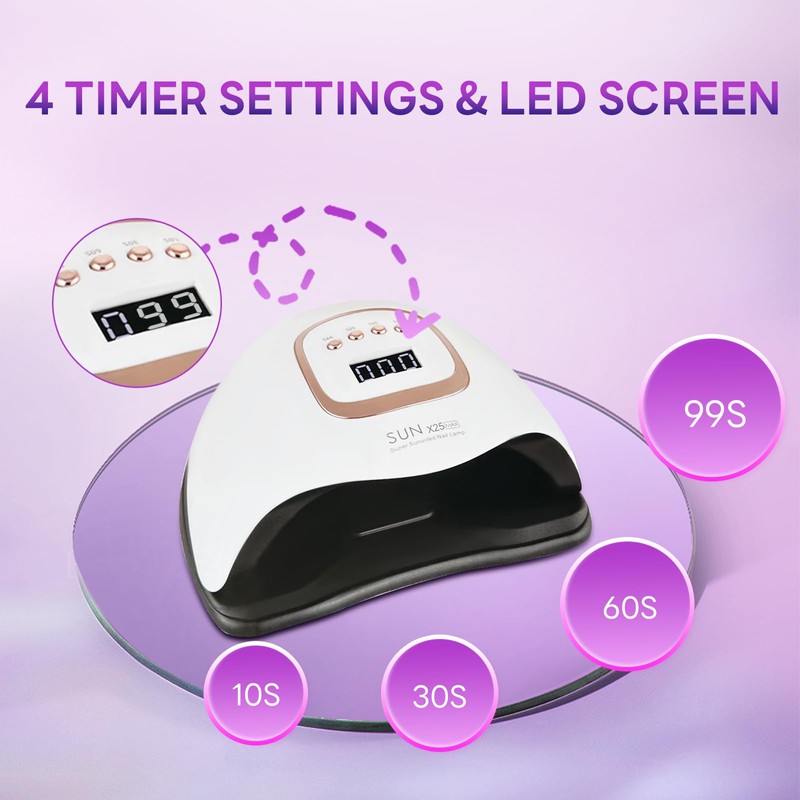 Timpou 380W UV-LED-Nagellampe, mit 81 LED-Perlen, professioneller Nageltrockner, Gel-Nagellack, UV-Nagellicht