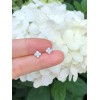 Unbranded 925 Sterling Silver Small Cz Flower Stud Earrings 5mm