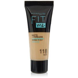 Maybelline New York Fit Me Matte & Poreless Foundation 118 Light Beige 30ml