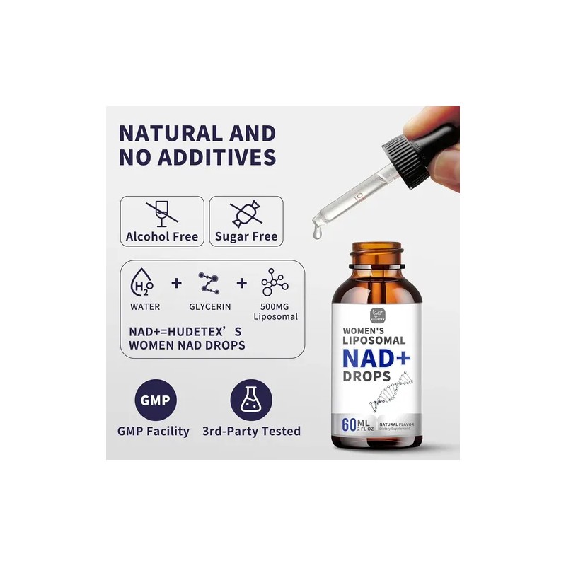 Suplemento Líquido Nad 500mg Para Mujer 60ml Hecho En Usa