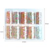 SILPECWEE 10 Rolls Starry Sky Nail Art Foil Sticker Colorful