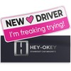 HEY-OKEY New Driver Magnet for Car - Funny Pink Please