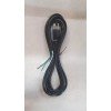 Unbranded AC Power Cord NEMA 5-15P to Unterminated 18 AWG