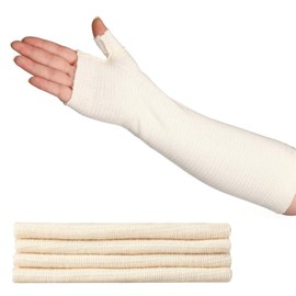 CXWZRU Tubular Elastic Support Bandages Wrist Thumb Spica Stockinette Tubing Wrap Liner Skin Protection Sleeve (4 Pcs, 3.9 x 13.3 Inch)