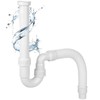 Hibbent Waste Pipe for Kitchen Sink,1 1/2 inch,Flexible Trap Without