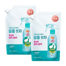 On the Body Cotton Foot Wash Your Feet Foot Shampoo Grapefruit Mint Flavor Refill, 1 piece, 2 pieces, 500ml / 온더바디 코튼풋 발을씻자 풋샴푸 자몽민트향 리필, 1개입, 2개, 500ml