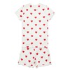 Petit Bateau Girls Pyjacourt, White Marshmallow / Red Terkuit