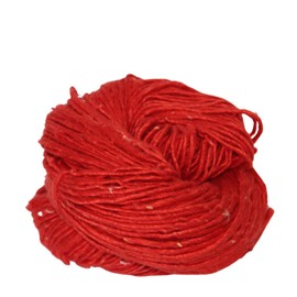 Knitsilk Top Yarn-Mulberry Silk Roving Yarn in Shades of Orange | Hand Tie & Die | 225 Yards carded Pure Silk (Pack of 1) (100 Gram)