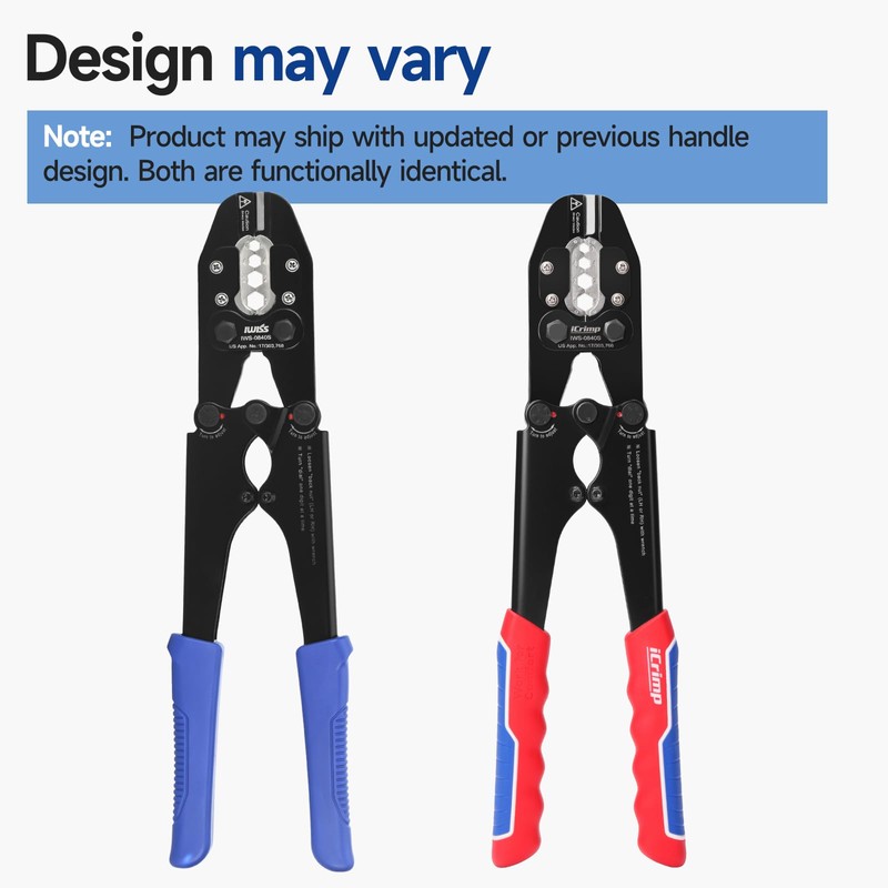 iCrimp Battery Cable Lug Crimping Tool Set includes Cable Lug