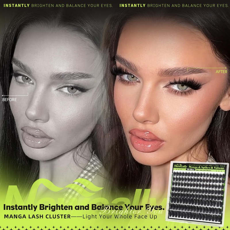 Manga Lash Clusters Spiky Eyelash Clusters Wispy Anime Eyelash Extensions
