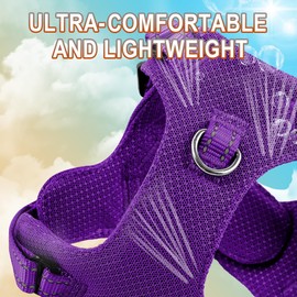 Dog Harness Step in Dog Vest Harness, Reflective Adjustable Puppy No Pull Harness Breathable Soft for Small and Medium Dogs,Cats