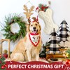 Hommtina Dog Christmas Stocking, Bone Shape Christmas Stocking for Dogs,
