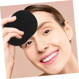 Healvian 3pcs Bamboo Charcoal Facial Cleaning Pads Skin Care Sponge for Deep Cleansing Makeup Removal Exfoliating Face Skin Cleaning Puff Travel Friendly