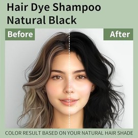 Champú para coloración de cabello negro 3 en 1 para cubrir canas, tinte natural y duradero, para hombres y mujeres, Sha