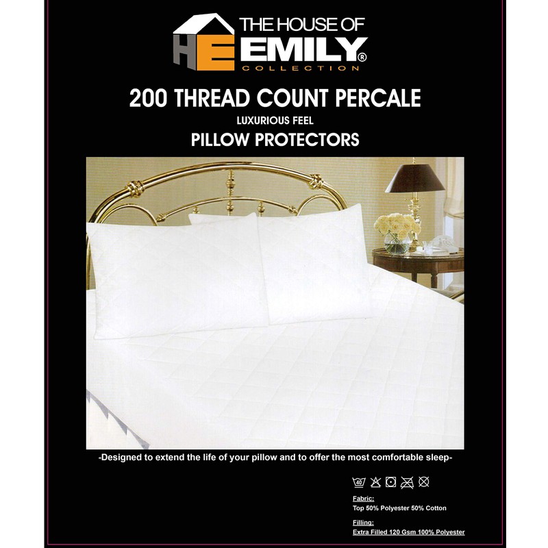 Pair of Super King Size 3 Foot Long Quilted Pillow