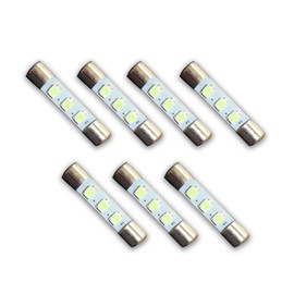 7 Cool Blue 8V LED Lamp Fuse-Type Bulbs for Sansui Receivers and Amplifiers