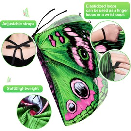 Tacobear Butterfly Costume Children's Butterfly Wings for Girls with Headband Mask Butterfly Cape Wings for Cosplay Theme Party Carnival Fancy Dress (Green)