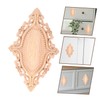 BIUDECO Strong Structure Wooden Applique Oval Door Center Flower Sheet