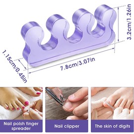 woojfcang 8 Pcs Toe Stretcher Gel Toe Separator Finger Divider Spacer for Men Women Nail Pedicure Manicure Polishing,Toes Relaxing Bunion Relief,Toe Separators Pedicure for Nail Varnish,Nail Art Tool