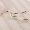 Striped Cotton Duvet Cover Set Linen Feel Queen