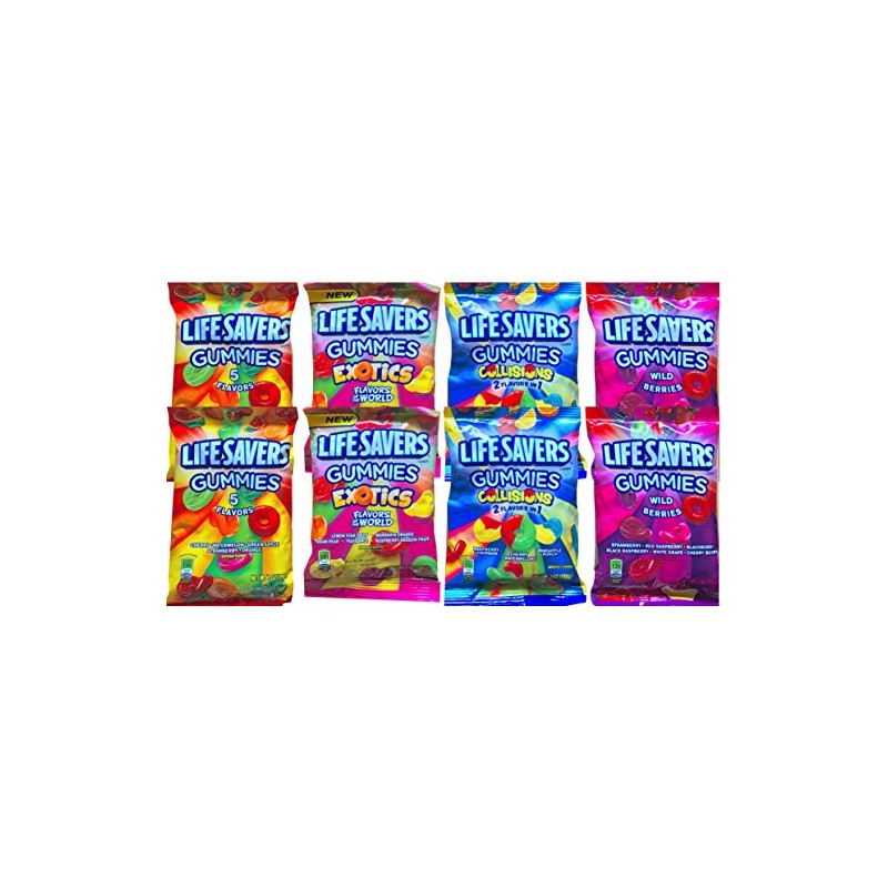 Lifesavers Gummies Assorted ~ Exotics, Collisions, Wild Berries & Original