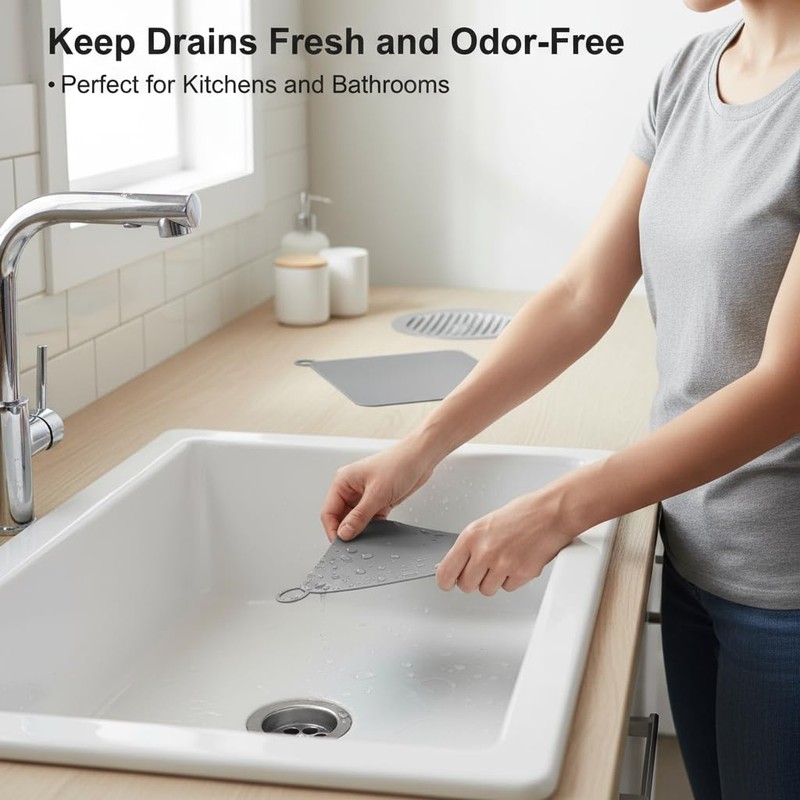 6 Pieces Silicone Tub Stopper Floor Drain Cover Shower Drain