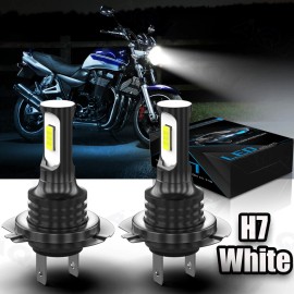 AQJ For Honda CBR600RR 2007-2020 - 2x H7 White 6000K LED Headlight Bulbs Upgrade Kit