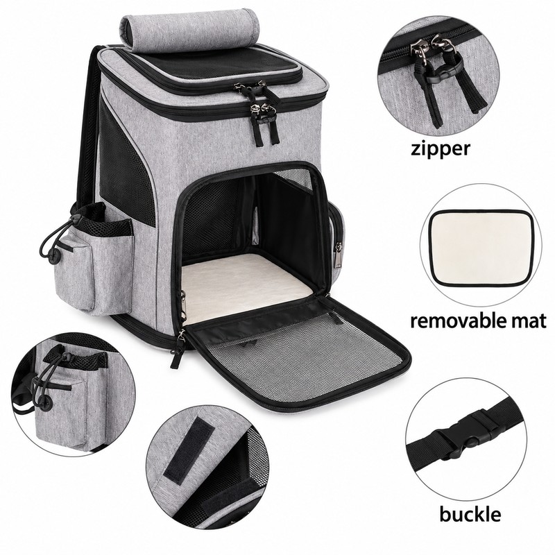 Expandable Pet Carrier Backpack for Cats & Small Dogs –