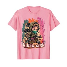 Funny NINJA GIRL Team Covert Crew Princess Birthday In Pink T-Shirt