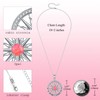 Zhi Kexin Compass Necklace 925 Sterling Silver Opal Necklace I'd