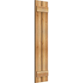 Ekena Millwork RBS06S11X050RWR TimberCraft Two 5 3/8" Boards Spaced Board-n-Batten, Rustic Wood Shutters (Per Pair), 11 1/4"W x 50"H, Rough Sawn Western Red Cedar