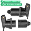 3-Pin Plug and Socket Set, Hard Plastic Housing, 3-Pin Plug