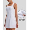 EZRUN Womens Square Neck Tennis Dress Built in Shorts and