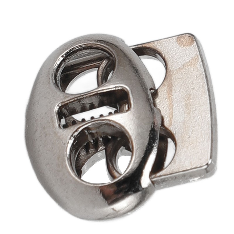 30pcs Metal Cord Lock End Toggle Double Hole Spring Stopper