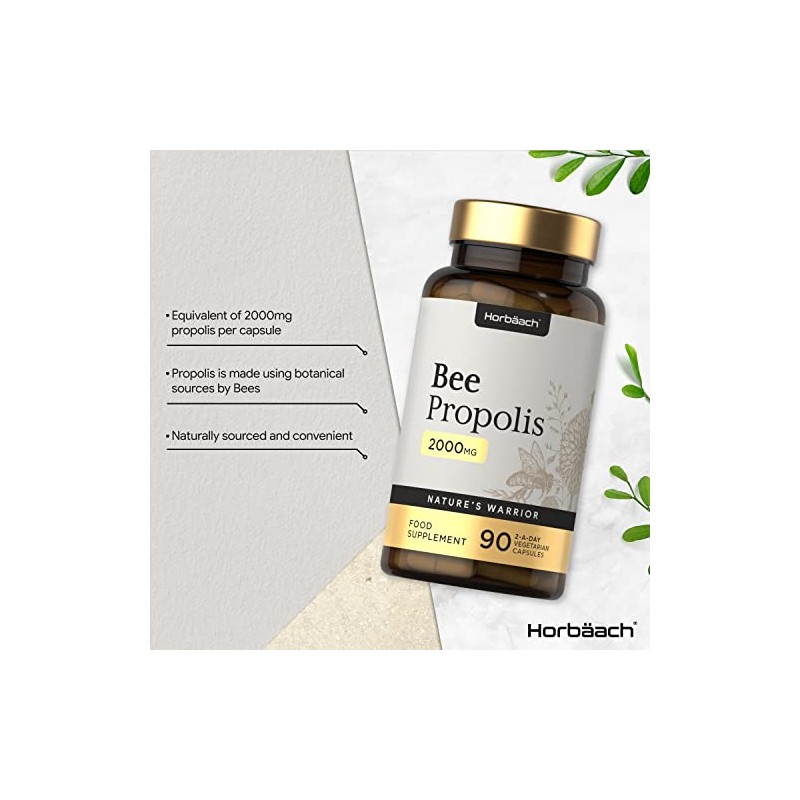 Bee Propolis Capsules | 2000mg | 90 Vegetarian Capsules |
