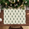BOTB LIHM Christmas Tree Green Winter Xmas Cloth Placemats Set