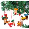 Brubaker Set of 6 Wooden Railway Pendants, Tree Decorations, Locomotives,
